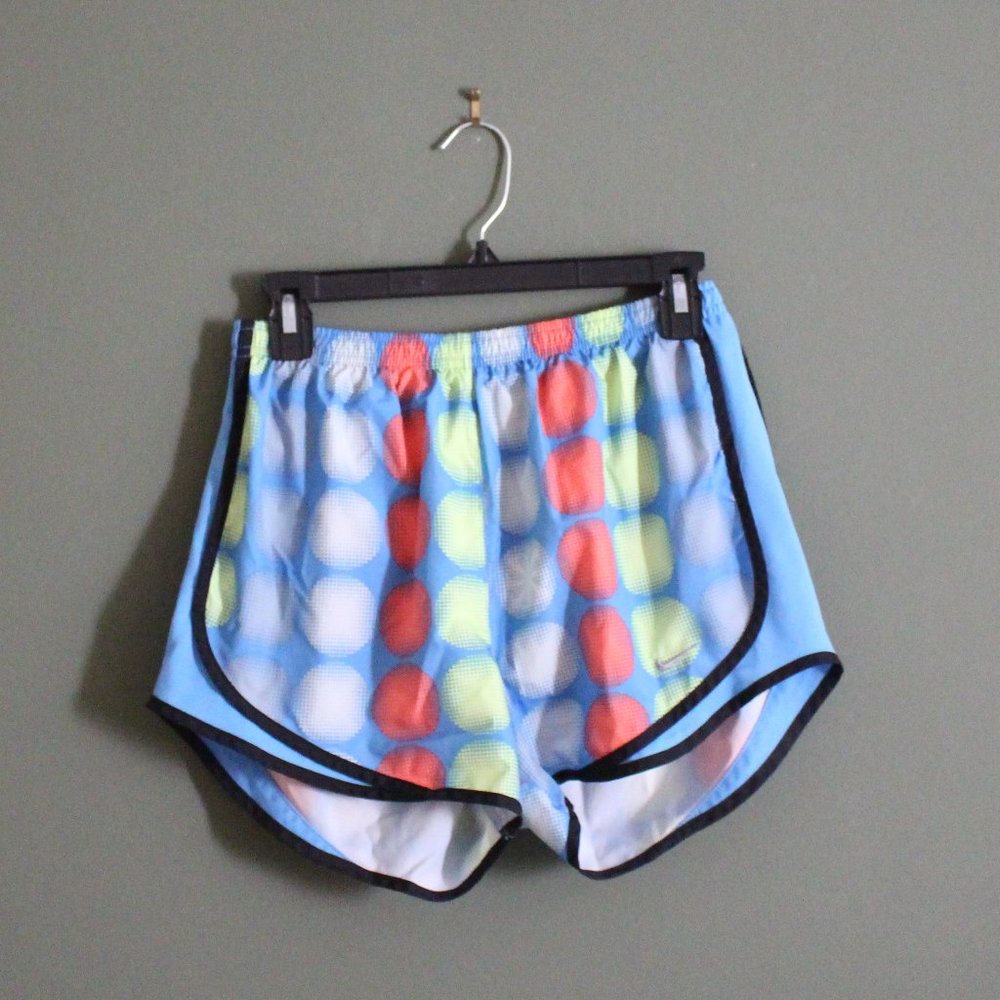 nike multicolor running shorts